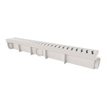 Ralo Modular 6x50cm com Grelha ABS Branco - 1906 - ESTRELA Ralo Modular 6x50cm com Grelha ABS Branco - 1906 - ESTRELA