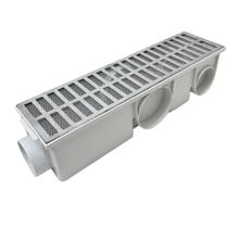 Ralo Modular Alumínio 15x50 Cocho Branco Saídas 75 e 100