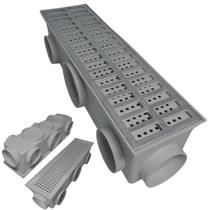 Ralo Modular Alumínio 15x50 Sequencial Placa Anti Inseto Anti Resíduo Cinza