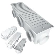 Ralo Modular Escamoteavel 15x50 com Placa Anti Inseto Anti Resíduo Branco Ralo Modular Escamoteavel 15x50 com Placa Anti Inseto Anti Resíduo Branco
