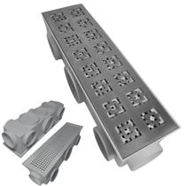 Ralo Modular Inox 304 Dubai 15x50 Sequencial Placa Anti Inseto Anti Resíduo Cinza Ralo Modular Inox 304 Dubai 15x50 Sequencial Placa Anti Inseto Anti Resíduo Cinza