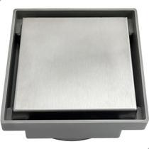Ralo Oculto 10x10 Invisível Tampa Escovada Inox Aplicar Piso Porcelanato 10 cm Base ABS Cinza Antiodor Tampa 2 em 1 Banheiro Varanda Ralo Oculto 10x10 Invisível Tampa Escovada Inox Aplicar Piso Porcelanato 10 cm Base ABS Cinza Antiodor Tampa 2 em 1 Banheiro Varanda