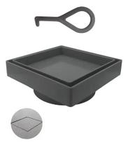 Ralo Oculto 10x10 Seca Piso/Porcelanato Inteligente Cinza Ralo Oculto 10x10 Seca Piso/Porcelanato Inteligente Cinza