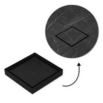 Ralo Oculto 10X10 Seco Piso/Porcelanato Preto Inteligente Ralo Oculto 10X10 Seco Piso/Porcelanato Preto Inteligente