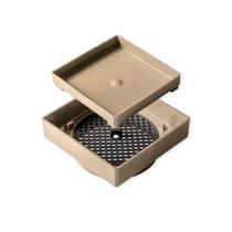 Ralo Oculto 10x10cm ABS Bege - Resistente e Moderno