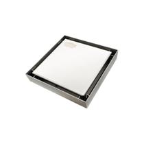 Ralo Oculto 10X10Cm Inox Escovado Slim Smart Depot Sem Borda