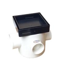 Ralo Oculto 15x15 com caixa sifonada de 100mm Preto