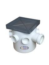 Ralo Oculto 15x15 com caixa sifonada de 150mm Cinza