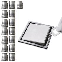 Ralo Oculto 15x15 Inox Kit 15 Uni Anti Odor e Inseto Casa Banheiro Box Varanda Cozinha Lavabo Resistente Inivisivel Ralo Oculto 15x15 Inox Kit 15 Uni Anti Odor e Inseto Casa Banheiro Box Varanda Cozinha Lavabo Resistente Inivisivel