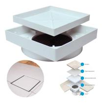 Ralo Oculto 15x15 SifonadoTela Retenção Anti Inseto Seca Piso Porcelanato Inteligente Banheiro Caixa Invisível Quadrado