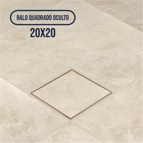 Ralo Oculto 20x20cm - Versátil para Ambientes Internos e Externos, Resistente a 5 Toneladas Ralo Oculto 20x20cm - Versátil para Ambientes Internos e Externos, Resistente a 5 Toneladas