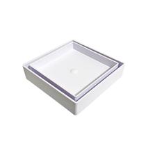 Ralo Oculto com Tela 10x10 Square Quadrado Branco Ralo Oculto com Tela 10x10 Square Quadrado Branco