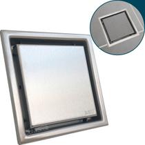 Ralo Oculto Inox 11x11 Tampa Invisível Quadrado Não É Pvc Antiodor Para Caixa 100mm Square Aplicar Piso Porcelanato Aço Inox 304