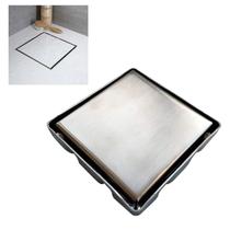 Ralo Oculto Invisivel 15X15 Inox Banheiro Box Varanda Lavanderia Cozinha Anti Odor Inseto Resistente