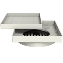 Ralo Oculto Invisível Anti Inseto 15x15 Branco Para Banheiro