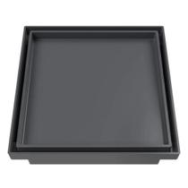 Ralo oculto invisivel cinza astra universal pvc abs pp 10cm anti inseto facil limpeza