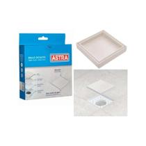 Ralo Oculto Invisível Piso Seco Quadrado Astra 10x10 Branco