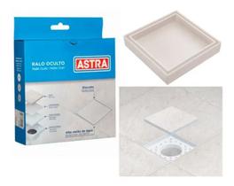 Ralo Oculto Invisível Piso Seco Quadrado Astra 10x10 Branco Ralo Oculto Invisível Piso Seco Quadrado Astra 10x10 Branco