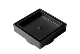 Ralo Oculto Invisível Quadrado 10X10 Cm Preto Seca Piso E