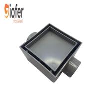 Ralo Oculto Invisivel Sifonado 10cm x 10cm Cinza Giofer