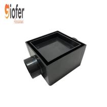 Ralo Oculto Invisivel Sifonado 15cm x 15cm Preto Giofer