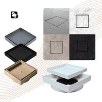 Ralo Oculto Invisível Sifonado Piso/porcelanato Inteligente 10x10 ou 15x15 Com Proteção Anti Inseto