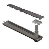 Ralo Oculto Linear Cinza Sifonado Novii 50cm