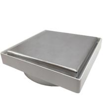 Ralo Oculto Sifonado 15x15 Tampa Inox - Branco
