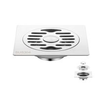 Ralo Para Banheiro de Drenagem Rápida 15x15 Floor Drain de Aço inoxidável