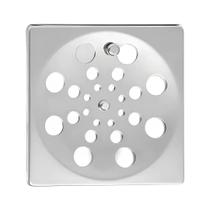 Ralo Para Banheiro Tampa Grelha Em Aço Inox Quadrado Abre E Fecha Rotativo 10x10 Para Banheiro Somente Ralo Sem Caixilho