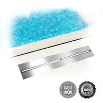 Ralo Para Borda De Piscina Em Aço Inox Para Área Externa De Piscinas e Garagem 50X12 Ralo Para Borda De Piscina Em Aço Inox Para Área Externa De Piscinas e Garagem 50X12