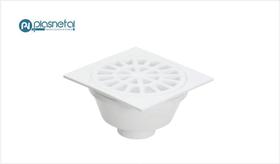 Ralo plasnetal sifonado quadrado branco 40mm