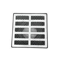 Ralo Pluvial modelo 15x15 Alumínio Reta com Tela Coletor Saída Baixa 75mm ( 3polegadas)