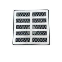 Ralo Pluvial modelo 15x15 Reta Alumínio Fundido com Tela Coletor Saída Baixa 50mm (2 polegadas)