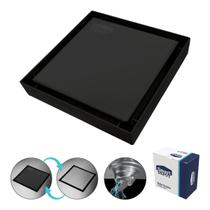 Ralo Preto Inox Slim Oculto S/ Borda 10x10cm Ralo Preto Inox Slim Oculto S/ Borda 10x10cm