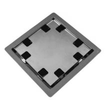 Ralo quadrado 15x15 cm com tampa invisivel inox - selmetal