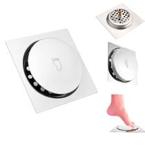 Ralo Quadrado 15x15cm Click Inteligente Anti Cheiro Insetos