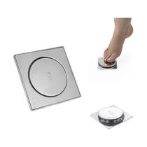 Ralo Quadrado 15x15cm Click Inteligente Inox - Flvx Ralo Quadrado 15x15cm Click Inteligente Inox - Flvx