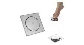 Ralo Quadrado 15x15cm Click Inteligente Inox Flvx Hidro