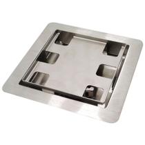 Ralo Quadrado Base Inox 15x15 Tampa Oculta