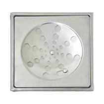 Ralo Quadrado Grelha 15x15 Inox Cromado Rotativo C/Caixilho Ralo Quadrado Grelha 15x15 Inox Cromado Rotativo C/Caixilho