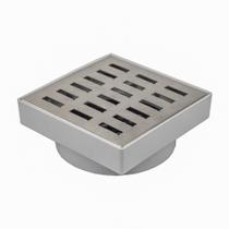 Ralo Quadrado Híbrido 15x15cm Tampa Inox Perfurada Ralo Quadrado Híbrido 15x15cm Tampa Inox Perfurada