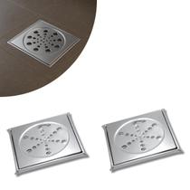 Ralo Quadrado Inox 15x15cm com Caixilho e Tampa Removível Ralo Quadrado Inox 15x15cm com Caixilho e Tampa Removível