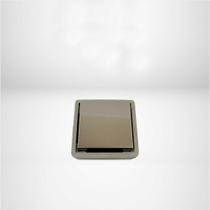 Ralo quadrado oculto invisível composto em fibra 20X20cm tampa em aço inox