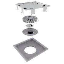 Ralo Quadrata Invisivel 10x10cm com Tampa Oculta Selmetal