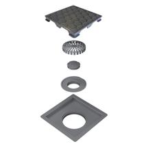 Ralo Quadrata Selmetal Base PVC com Tampa Oculta ABS 15x15