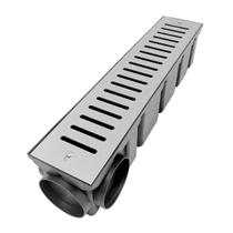 Ralo Quintal 10x50 Inox 304 Sistema Abre Fecha Coletor Modular Preto Multi Saídas