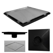Ralo Quintal 30x30 Invisivel Piso Coletor Saída 100mm com Tela