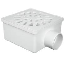 Ralo Seco Quadrado Com Saida Lateral 100 X 52 X 40 Mm Branco Plastubos Ralo Seco Quadrado Com Saida Lateral 100 X 52 X 40 Mm Branco Plastubos