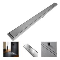 Ralo Sifonado 5x60cm Inox Invisível ou Oculta com Coletora Cinza e Tela Ralo Sifonado 5x60cm Inox Invisível ou Oculta com Coletora Cinza e Tela